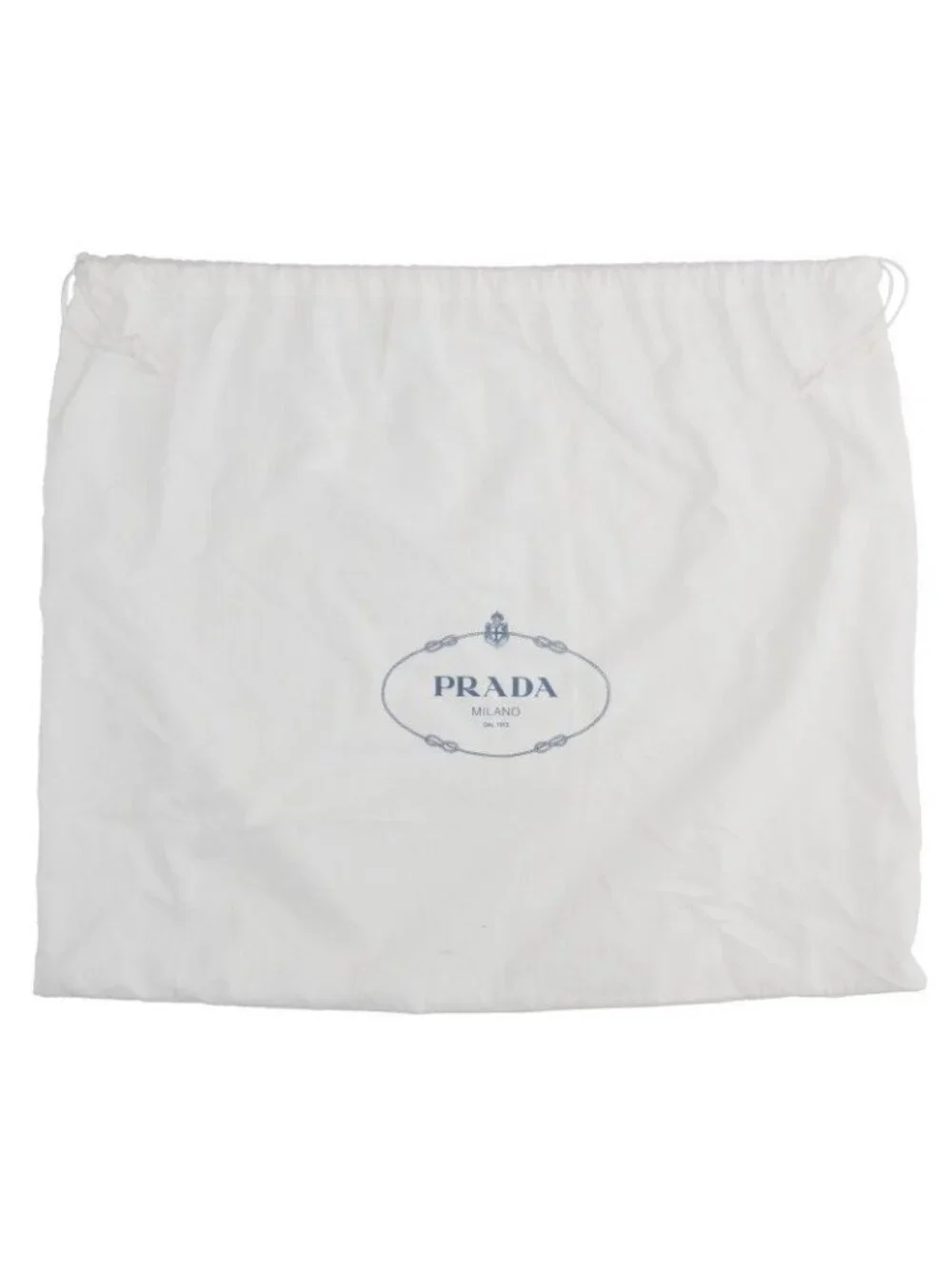 Prada Logo Soft Gray Leather Handbag